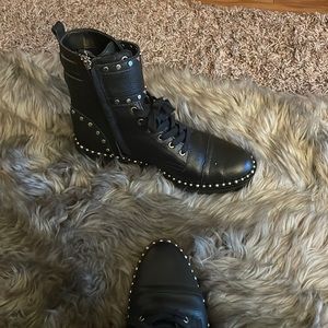 Sam Edelman leather grommet boots.